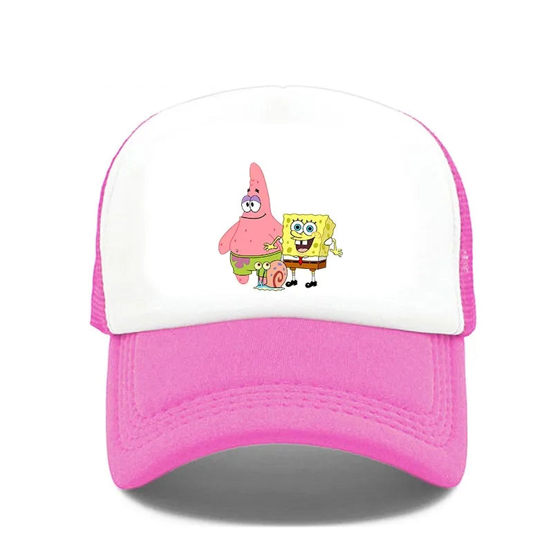 Fashion Cute SpongeBobs Print Baseball Cap Cartoon Men Women Summer
