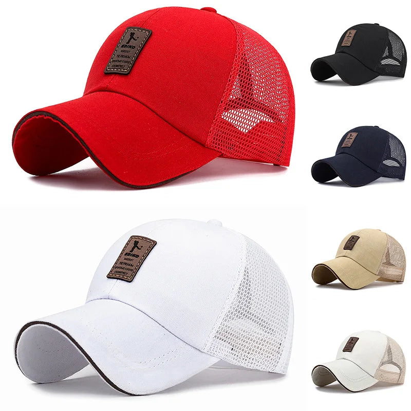 Unisex Cap Casual Plain Mesh Baseball Cap Adjustable Snapback Hats Hip Hop Trucker Cap Streetwear Dad Hat