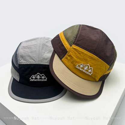 Color Block Embroidered Letters Trees Solid Baseball Hats