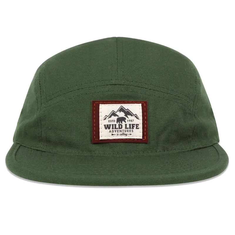 Cotton 5 Panel Baseball Cap Snapback Caps