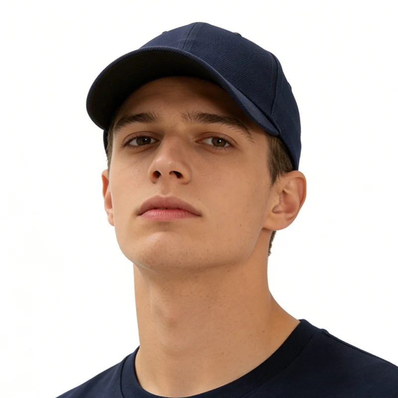 Adjustable Polyester Baseball Cap Unisex Solid Color Dad Hat