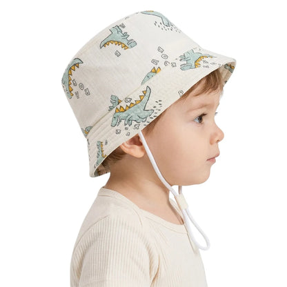 Children Bucket Hats Summer Autumn Cotton Yarn Breathable Baby Hat