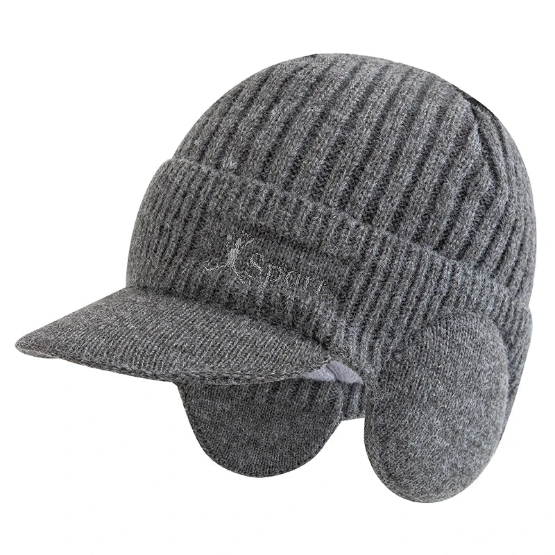 New Unisex Winter Hat Plush Fur Lined Warm Earflap Cap