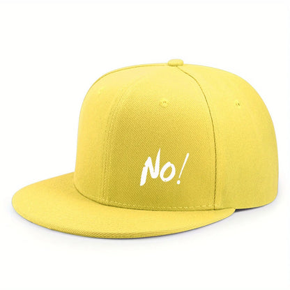 Printing Logo NO! Outdoor Fun Ctional Casual Flat Brimmed Baseball Hat Men's And Women Cap
