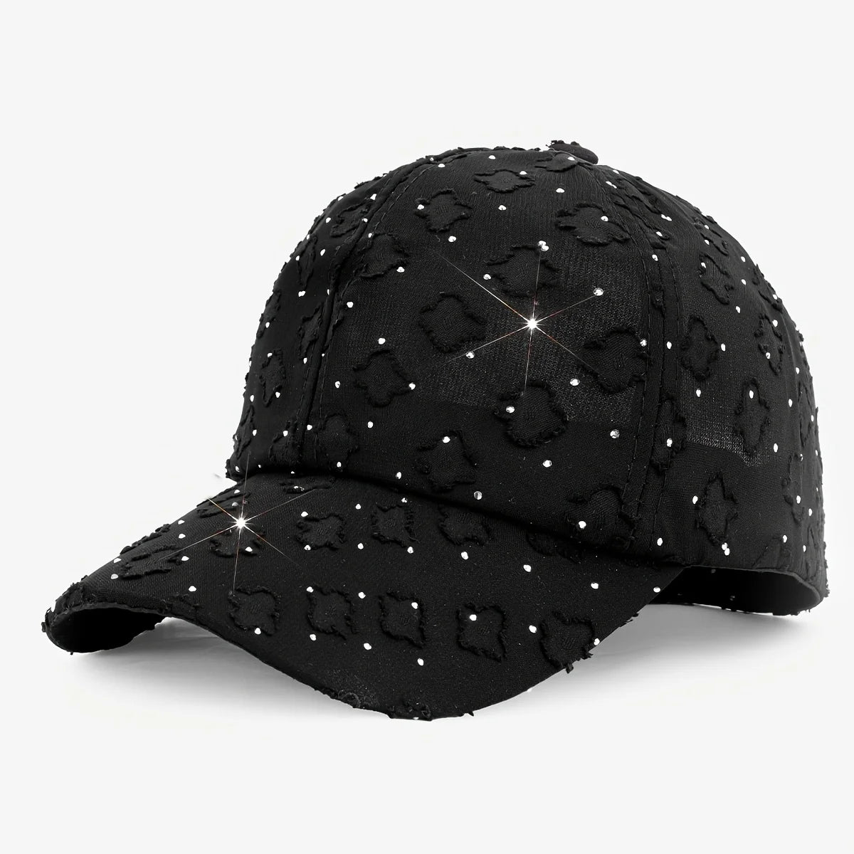 Women's Glittery Rhinestone-Embellished Baseball Cap