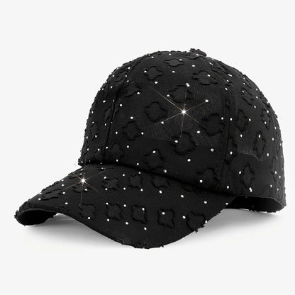 Women's Glittery Rhinestone-Embellished Baseball Cap