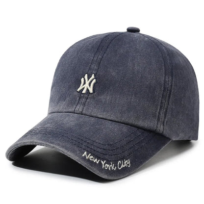 New Unisex Letter Embroidery Hole Denim Baseball Caps
