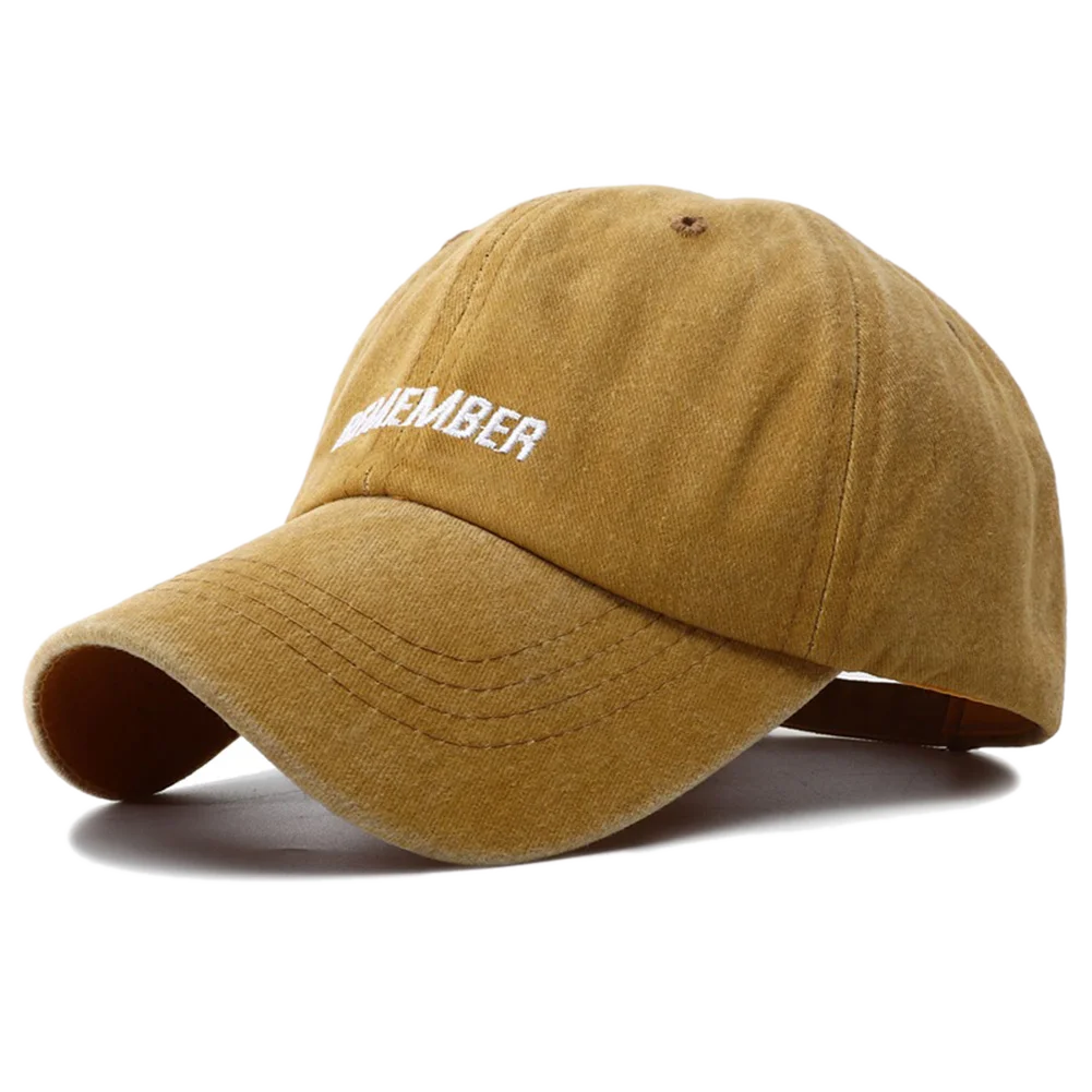 Fashion Letter Embroidery Washed Cotton Baseball Cap