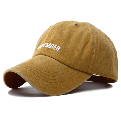 Fashion Letter Embroidery Washed Cotton Baseball Cap