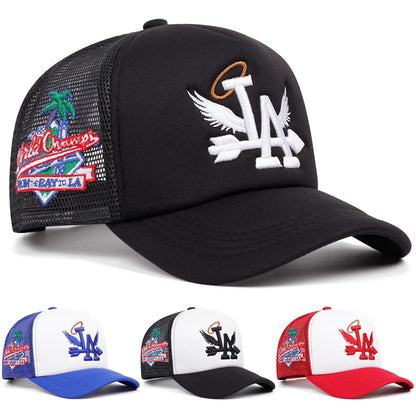 Personalized Baseball Hat LA Wings Side Coconut Tree Street HipHop