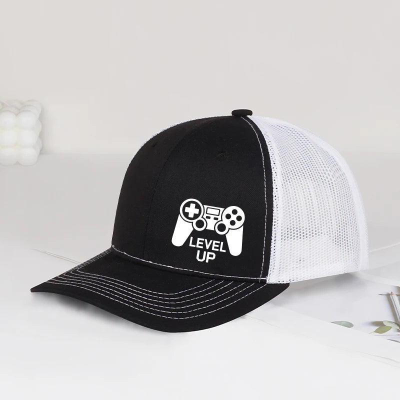Gaming Controller “Level Up” Printed Baseball Cap