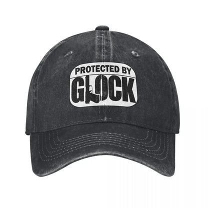 Gun Unisex Baseball Caps Tactical Shooting Distressed Washed Hats
