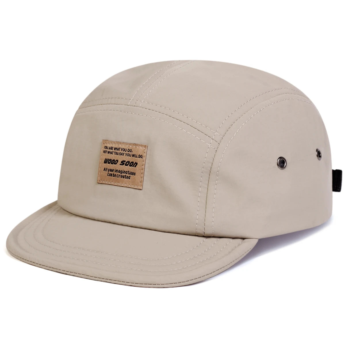 Unisex Wood Soon Letter Label Quick Drying Baseball Caps Spring Summer