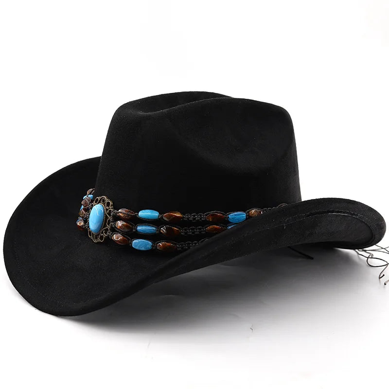 Suede Horse Riding Western Cowboy Hat For Men And Women Outdoor