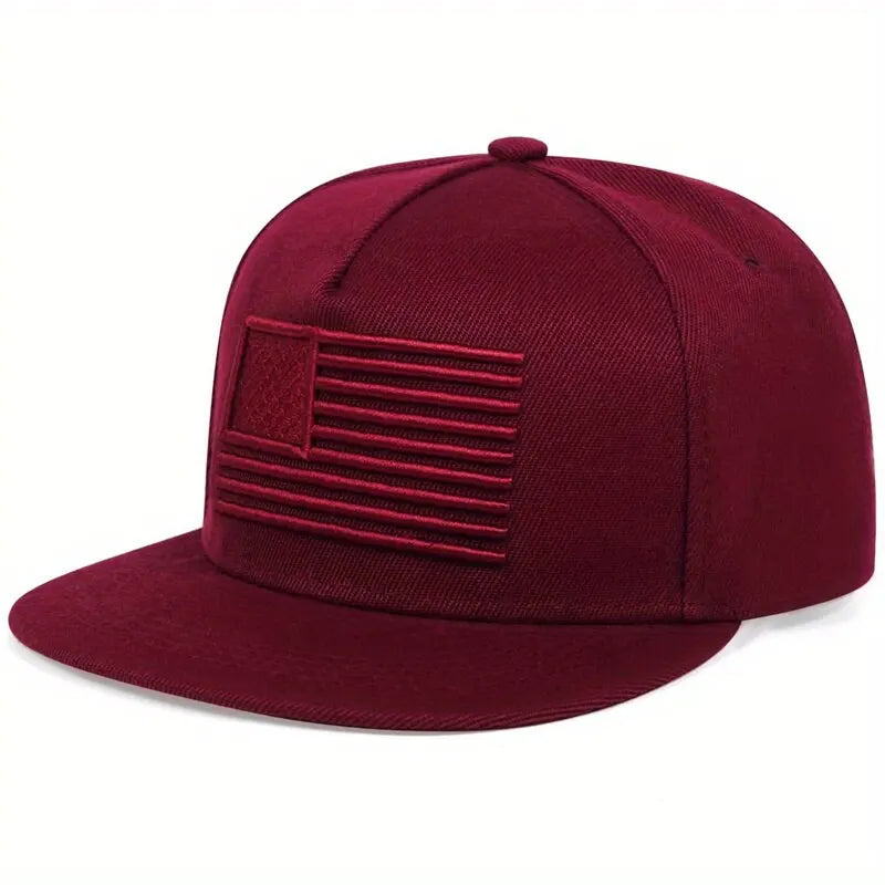 American Flag Embroidery Hip Hop Hats Outdoor Adjustable Casual Baseball Caps Sunscreen Hat