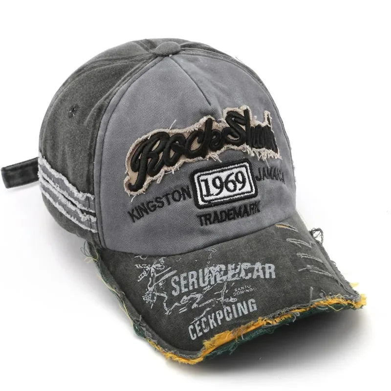 Retro Letter Embroidery Baseball Caps Spring Summer
