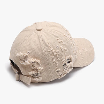 Spring Soft-Top Washed Distressed Curved Brim Baseball Cap