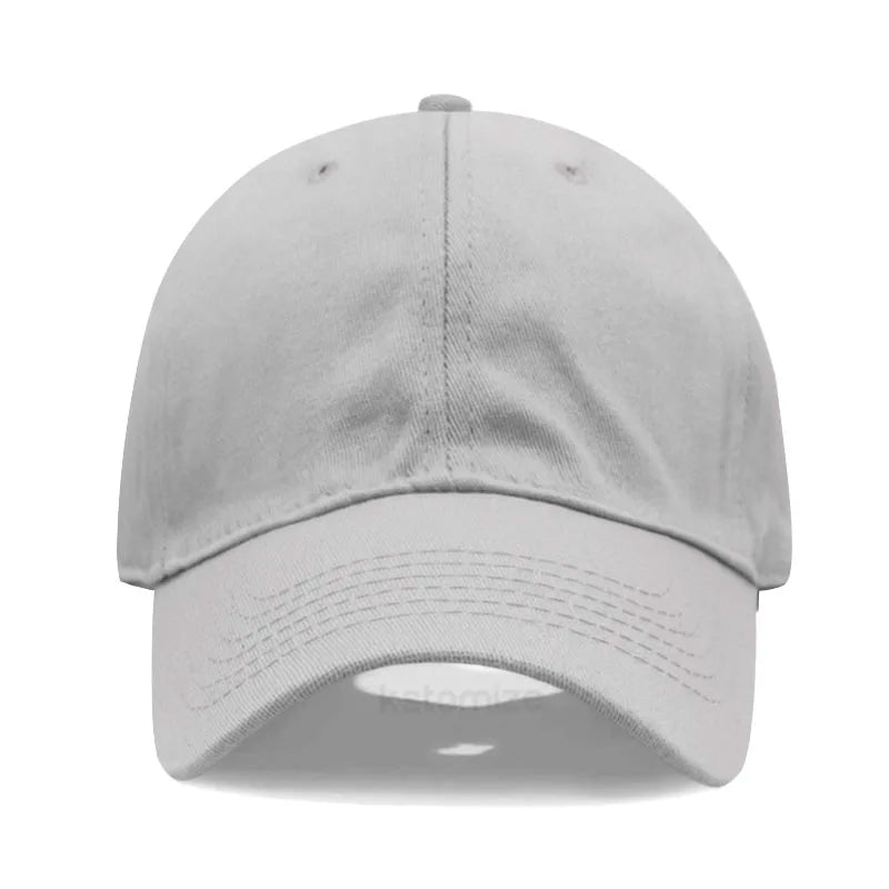 Custom Text Logo Embroidery Vintage Washed Cotton Baseball Cap