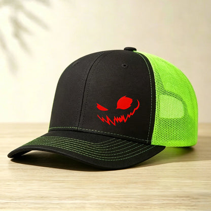 1PC Spooky Demon Smile Graphic Mesh Hat