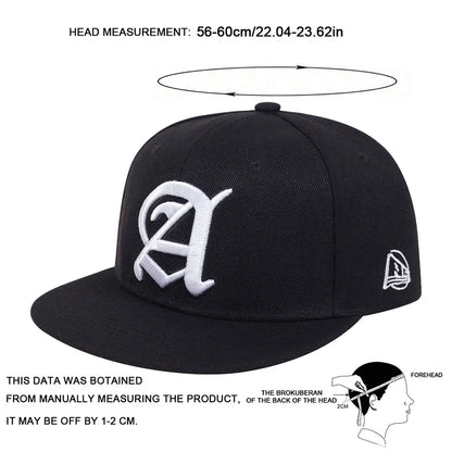 Unisex Personality A Letter Embroidery Hip-hop Hats Outdoor Sports Cap