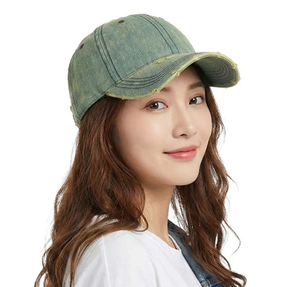 Unisex Retro Cowboy Baseball Caps High Quality Denim Plain Trucker Hats