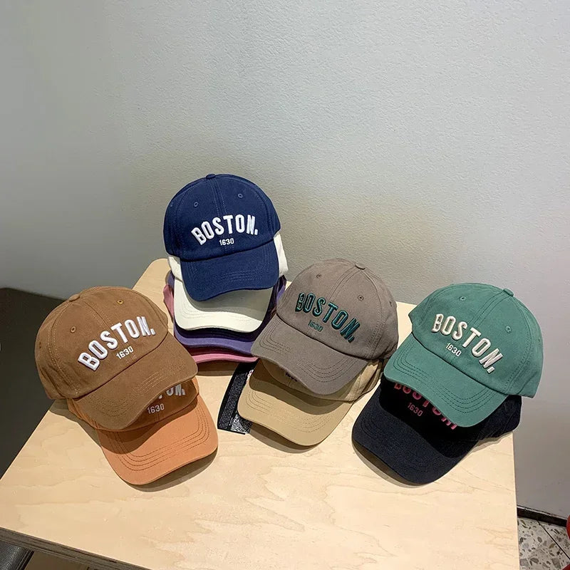 Solid Letter Kids Baseball Cap Embroidery Children Girls Boys Sun Hat
