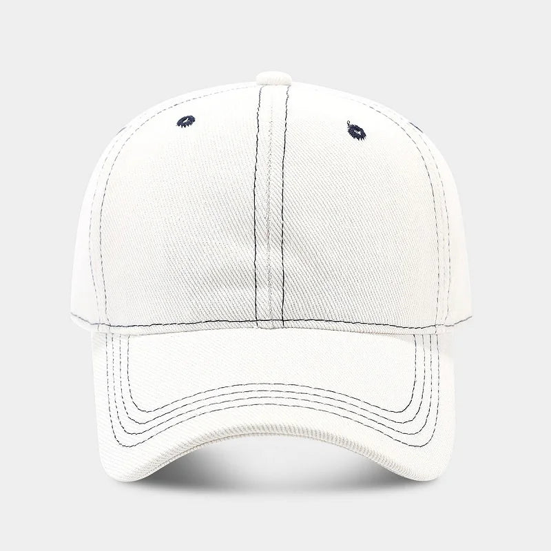Fashion Korean Solid Color Denim Baseball Cap Women Men