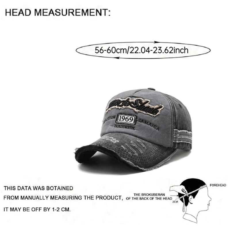 Skateboard Hat 1969 Alphabet Embroidered Hip Hop Hat