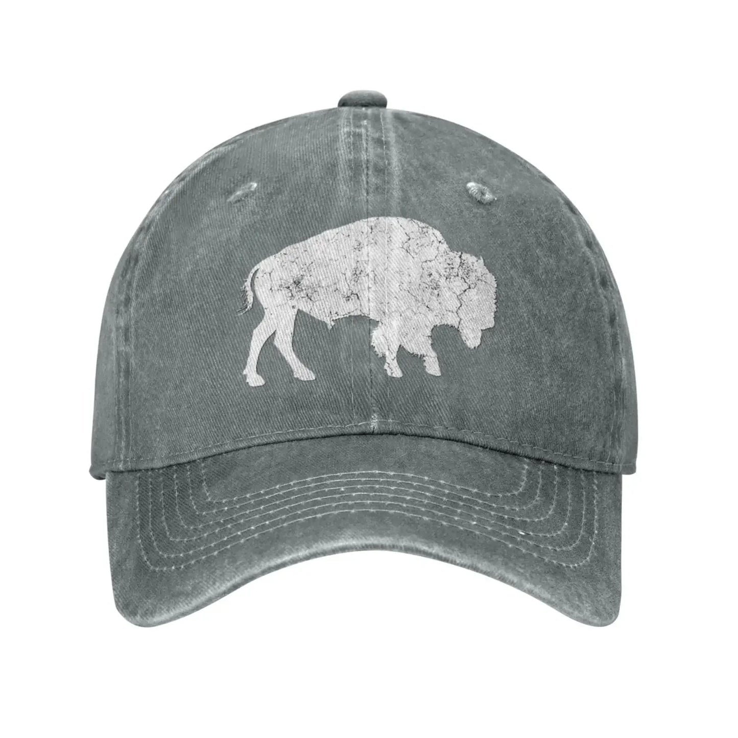 Distressed Buffalo Retro Bison Animal Lover Gifts Cowboy Hat