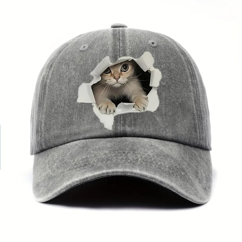 Funny Style Cat Patterned Baseball Cap