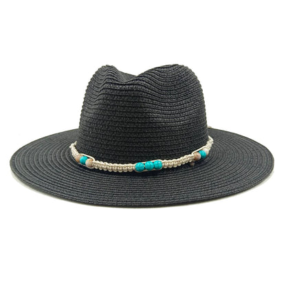 Jazz Straw Hat Men's And Women's Hat Sun Hat Outdoor Anti-UV