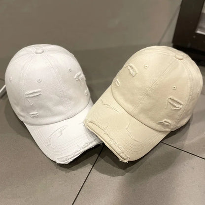 Retro Women Baseball Cap Solid Color Snapback Hat