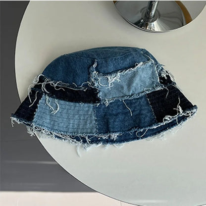 Japanese Niche Designer Bucket Hat Showing Small Face Retro