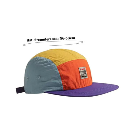Retro Japanese Style Hip-hop Hats 5 Panel Thin Flat Brimmed Baseball Cap