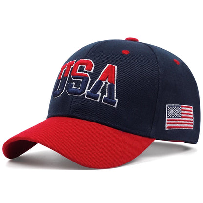 New USA Side American Flag Men's Street Hip Hop Hat Baseball Hat Fashion Women's Outdoor