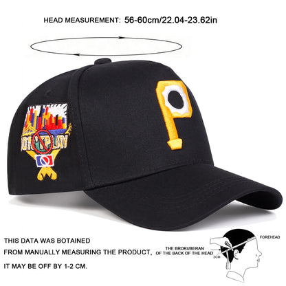 Unisex Personalized P Letter Embroidery Baseball Caps Spring Autumn