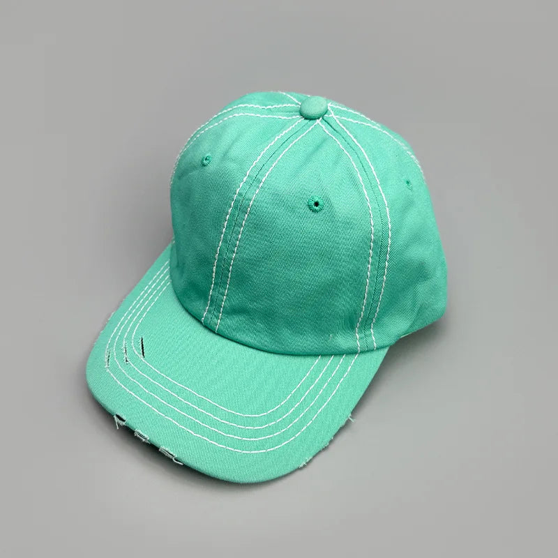 Men And Women Solid Color Soft Cotton Sport Sun Hat