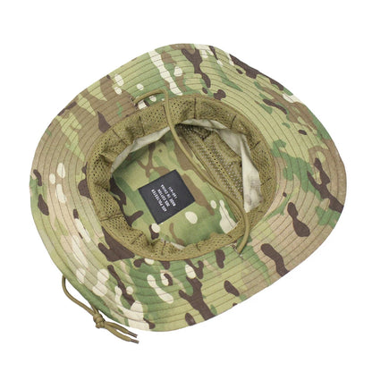 Camouflage Enthusiasts Square Pocket Camo Bonnie Cap US Bucket Benny Hats Fishing