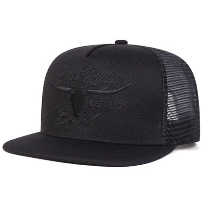 Unisex Bullhead Letter Embroidery Hip-hop Net Hats Spring Summer Outdoor