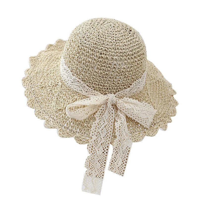 New Summer Beach Hat For Women Popular Wide Brim Straw Bucket Hat