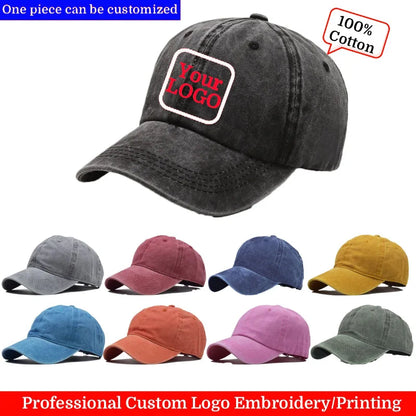 Custom Baseball Caps Men Women Vintage Dad Hat