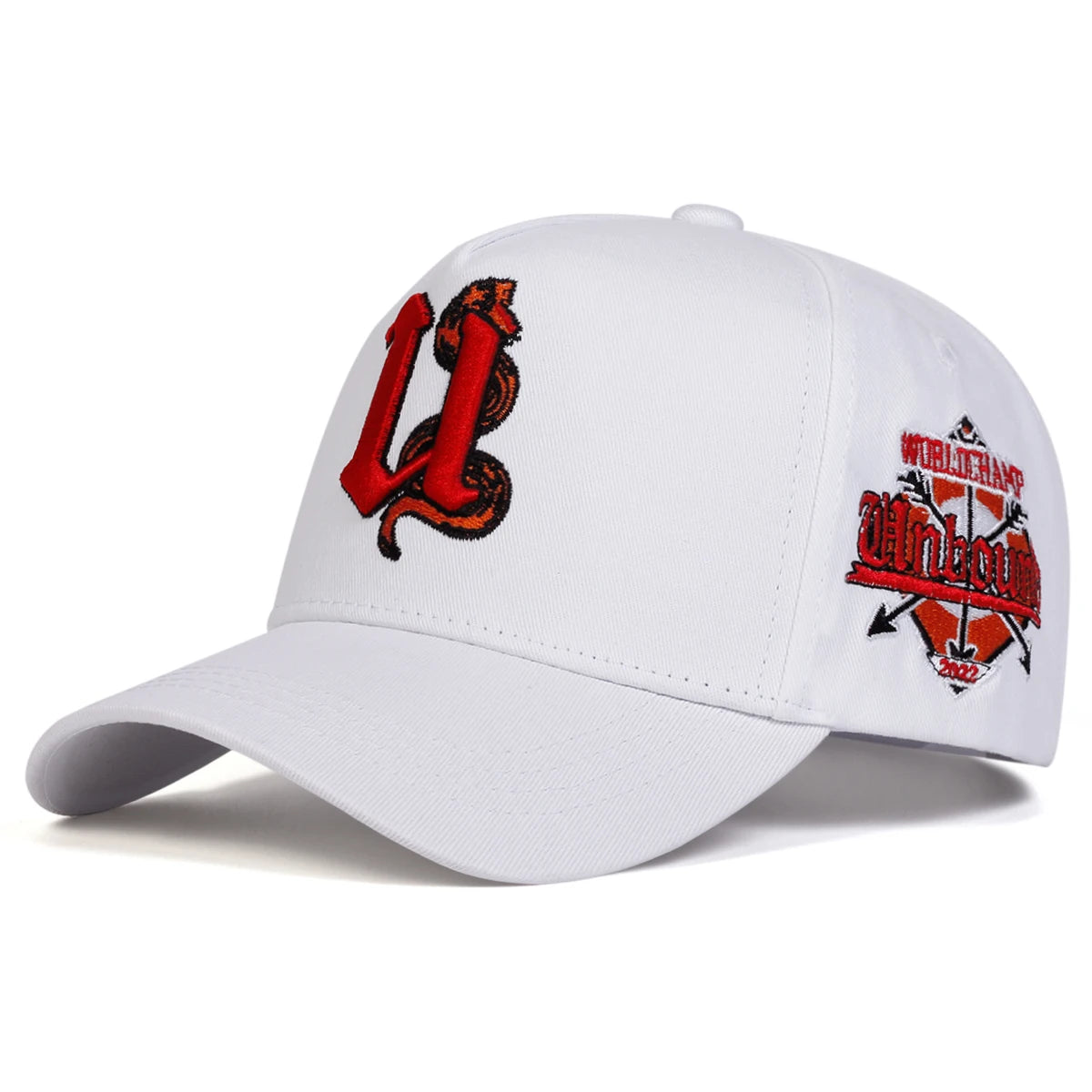 Unisex U Letter Snake Embroidery Baseball Caps Spring Autumn
