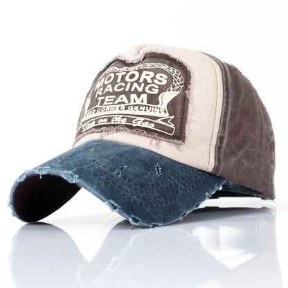 Washed Denim Baseball Cap Coated Snapback Hip Hop Hat