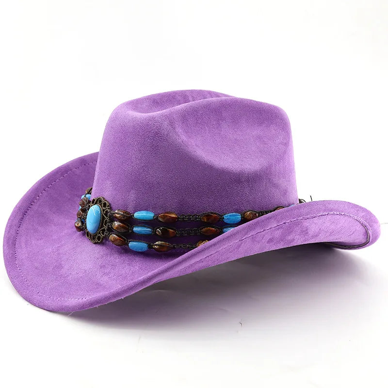 Suede Horse Riding Western Cowboy Hat For Men And Women Outdoor
