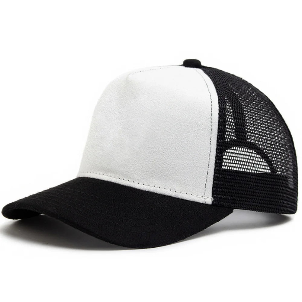 Summer Suede  Men Mesh Baseball Cap