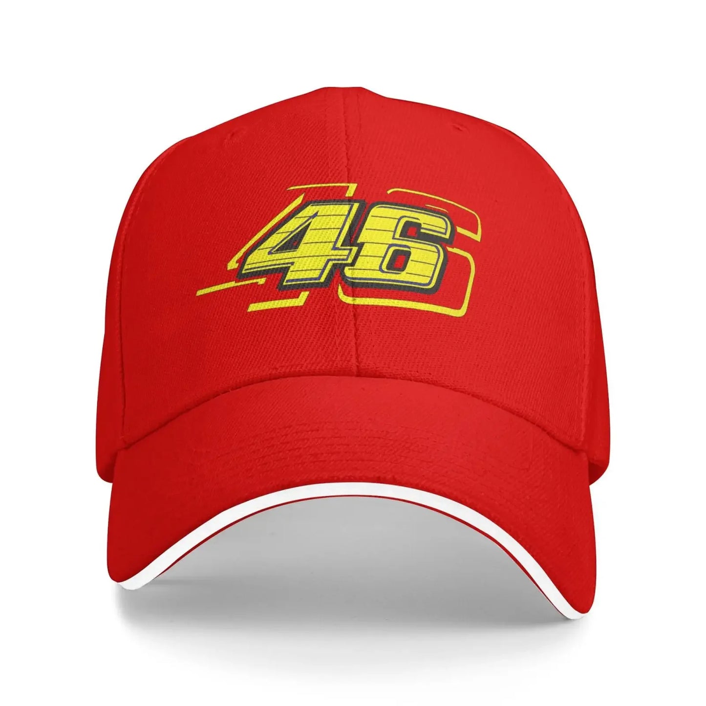 Letter 46 Print Baseball Cap Unisex Sandwich Hat Vintage Outdoor Summer