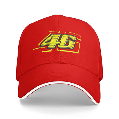 Letter 46 Print Baseball Cap Unisex Sandwich Hat Vintage Outdoor Summer