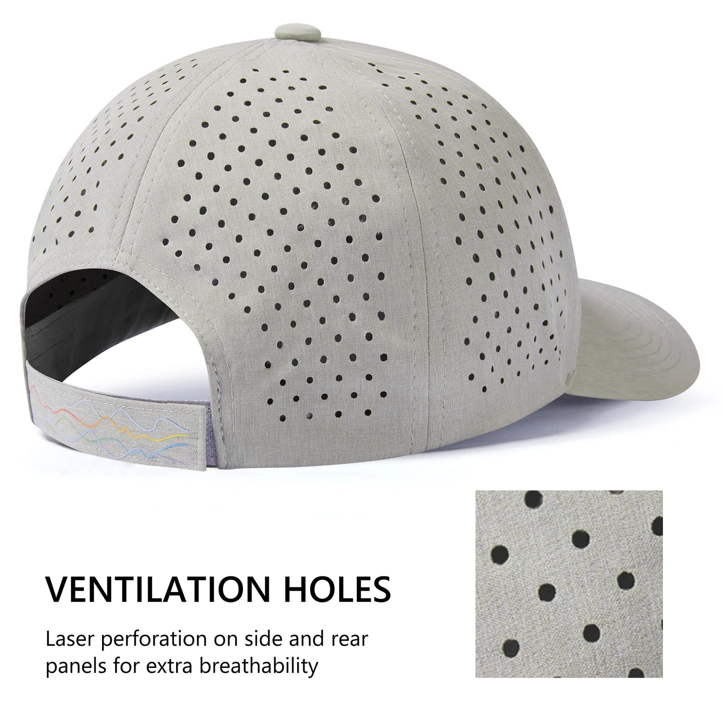 UPF 50+ Performance Water Resistant Baseball Cap Lightweight Breathable Hat