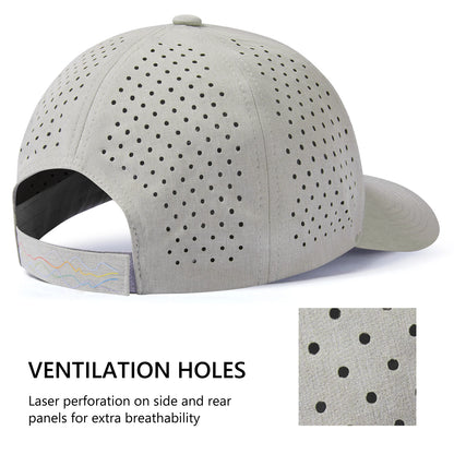 UPF 50+ Performance Water Resistant Baseball Cap Lightweight Breathable Hat