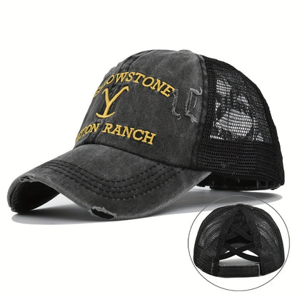 Piece Of Spring and Summer Breathable Retro Style Distressed Baseball Cap Outdoor Sports Travel Cap